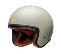 Bell Tx-501 Solid Ece Casque Ouvert Authentique Et Innovant avec Fonctionnalités Modernes, Silhouette Classique, Protection Et Confort pour MX & Off-Road, Couleur : Vintage White, Taille : S