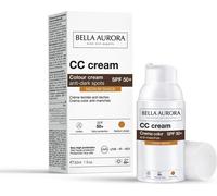 Bella Aurora, CC Crème Anti-Taches SPF 50+, Crème Solaire Anti-Taches Teintée, Crème Visage Teintée SPF 50+, 30 ml (Ton Moyen)