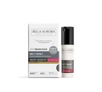 Bella Aurora BIO10 FORTE+ Sérum dépilatoire pour peaux sèches, élimine et hydrate les taches brunes avec B-CORE 221TM et acide tranexamique, protection UVA, UVB, IR et lumière bleue 30 ml