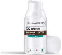 Bella Aurora CC-Creme, Anti-Maculage, Non-Huileux, FPS 50, 30 ml