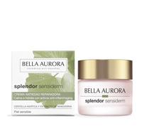 Bella Aurora Splendor Sensiderm Crème anti-âge pour peaux sensibles, hydratante et apaisante avec Centella Asiatica et Mandarine Chios sans parfum 50 ml