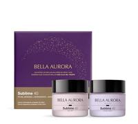 Bella Aurora Sublime 40 Set anti-âge Crème de jour antioxydante SPF20 50 ml avec crème de nuit réparatrice 50 ml, rituel quotidien anti-stress et rénovateur