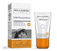 BELLA AURORA - UVA Plus Protect, écran solaire anti-taches SPF50+, unisexe, minimaliste, transparent/blanc