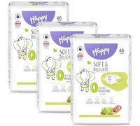 bella baby Happy Couches douces et délicates - Taille 0 Before Newborn < 2 kg (3 x 46 pièces) - Pour bébés prématurés ayant des besoins particuliers