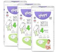 bella baby Happy Lot de 186 couches douces et délicates Taille 4 Maxi 8-14 kg (3 x 62 pièces)