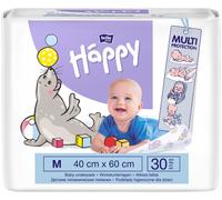 bella baby Happy matelas à langer 40x60 cm idéal pour les voyages (2x30 pièces) 40x60 cm en paquet de 2