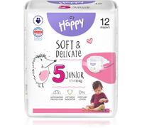 BELLA Baby Happy Soft&Delicate couches jetables avec canaux Junior 11-18 kg 12 pcs