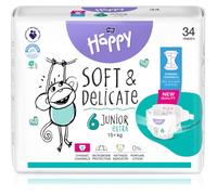 BELLA Baby Happy Soft&Delicate couches jetables avec canaux Junior Extra 15+ kg 34 pcs