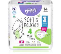 BELLA Baby Happy Soft&Delicate couches jetables avec canaux Maxi 8-14 kg 14 pcs