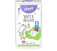 BELLA Baby Happy Soft&Delicate couches jetables avec canaux Maxi 8-14 kg 62 pcs