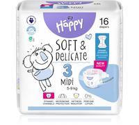 BELLA Baby Happy Soft&Delicate couches jetables avec canaux Midi 5-9 kg 16 pcs