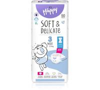 BELLA Baby Happy Soft&Delicate couches jetables avec canaux Midi 5-9 kg 50 pcs