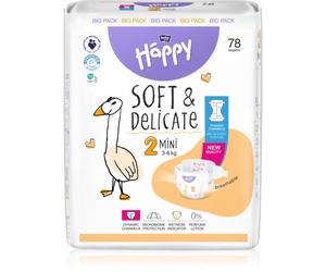 BELLA Baby Happy Soft&Delicate couches jetables avec canaux Mini 3-6 kg 78 pcs
