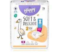 Bella Baby Happy Soft&Delicate Size 2 Mini couches jetables 3-6 kg 78 pcs