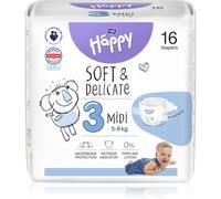 Bella Baby Happy Soft&Delicate Size 3 Midi couches jetables 5-9 kg 16 pcs