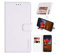 BELLA BEAR Coque Etui pour Oppo Realme 7i Global [Porte-Cartes] [Béquille] [Résistance aux Chutes] Étui Portefeuille en Cuir pour Oppo Realme 7i Global Coque(Blanc)