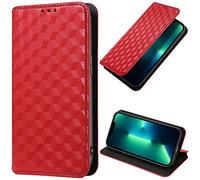 BELLA BEAR Coque pour BLU Bold N4, Portefeuille avec Magnétique, Étui de Béquille, Étui de Protection Antichoc pour BLU Bold N4-Rouge
