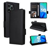 BELLA BEAR Coque pour Fossibot S2, Étui Portefeuille en Cuir à Rabat magnétique, Étui de béquille, Étui de Protection Antichoc pour Fossibot S2-Noir