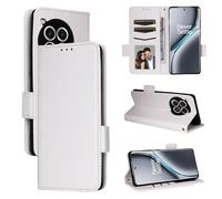 BELLA BEAR Coque pour OnePlus Ace 3 Pro, Étui Portefeuille en Cuir à Rabat magnétique, Étui de béquille, Étui de Protection Antichoc pour OnePlus Ace 3 Pro-Blanc