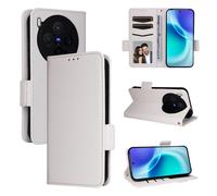 BELLA BEAR Coque pour Vivo X300 5G, Portefeuille avec Magnétique, Étui de Béquille, Étui de Protection Antichoc pour Vivo X300 5G-Blanc