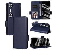 BELLA BEAR Coque pour XReal Beam Pro, Étui Portefeuille en Cuir à Rabat magnétique, Étui de béquille, Étui de Protection Antichoc pour XReal Beam Pro-DBleu