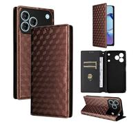 BELLA BEAR Coque pour ZTE Blade V80 Design/Blade V80 Vita/Nubia V80 Design, Portefeuille avec Magnétique, Étui de Béquille-Marron