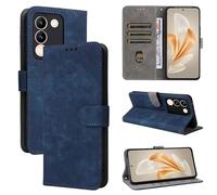 BELLA BEAR Coque Vivo V29E 5G, [Technologie de Blocage RFID] Housse Portefeuille, Etui pour Vivo V29E 5G avec Fonction Stand-Bleu