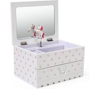Bella Boîte À Bijoux Licorne Pour Filles Et Adolescentes ¿ Boîte À Musique En Bois Avec Pois Étincelants ¿ Décoration De Chambre Charmante Et Souvenir De Souvenirs D'enfance ¿ Cadeau