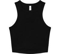 Bella + Canvas - Haut sans manches Col droit court pour femme RW10013 (M) (Noir)