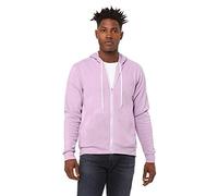 Bella Canvas Mens Poly-Cotton Fleece Full-Zip Hoodie (3739) -Lilac -XL