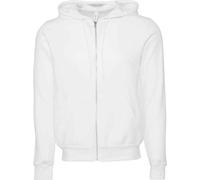 Bella + Canvas - Sweat à capuche avec fermeture éclair sur toute la longueur pour homme/femme unie PC7697 (M) (DTG Blanc)