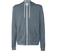 Bella + Canvas - Sweat à capuche, fermeture éclair de haut en bas pour homme/femme unie RW7835 (2XL) (Ardoise chinée)