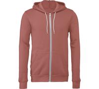 Bella + Canvas - Sweat à capuche, fermeture éclair de haut en bas pour homme/femme unie RW7835 (2XL) (Mauve)