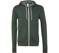Bella + Canvas - Sweat à capuche, fermeture éclair de haut en bas pour homme/femme unie RW7835 (XS) (Vert sapin chiné)