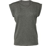 Bella + Canvas T-shirt femme muscle, manches roulées PC2924 (XL) (gris foncé chiné)