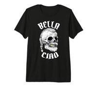 Bella Ciao Crâne Viking Goodbye Belle Chanson Folk Italienne T-Shirt Haut de Gamme