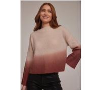 Bella Dahl Cropped Mock Neck Sweater Autumn Rust Ombre Taille: L | Pulls tricotés Outlet | Femme | Marron
