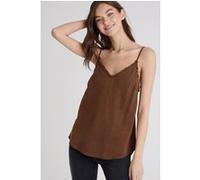 Bella Dahl Frayed Cami Chestnut Brown Taille: L | Débardeurs Outlet | Femme | Marron