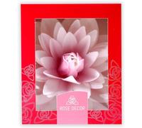 Bella Decor Fleurs comestibles Dahlia rose 1 pièce Décoration de gâteau en papier gaufré pour gâteaux, muffins, desserts