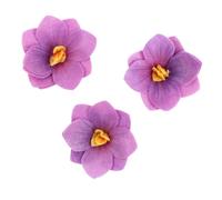 Bella Decor - Lot de 18 fleurs comestibles - Hortensia violet - Décoration de gâteau - En papier gaufré - Pour gâteaux, muffins, desserts