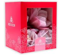 Bella Decor - Lot de 6 fleurs comestibles - Magnolias roses - Décoration pour gâteau, muffins, dessert