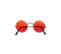 Bella Dox Lennon Lunettes de soleil style rétro design intemporel, accessoire parfait pour Ozzy Osbourne Festival Hippy Hippie, festivals de musique, semaine du livre, Halloween (orange)