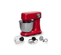 Bella Evo Robot Pâtissier 1500W 5L Bol Inox 12 Vitesses Système Planétaire Robot de Cuisine Rouge