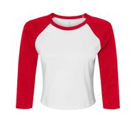Bella Femme Micro Rib 3/4 Raglan Baby Tee XS-XXL Bell Canvas