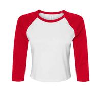 Bella Femme Micro Rib 3/4 Raglan Baby Tee XS-XXL Bell Canvas