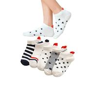 Bella & Flores - Protège-pieds - Femme Blanc multicolore, 5er-Pack (39-43)