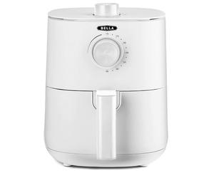 bella Friteuse à Air Manuelle de 3 L, Multifonction 5-en-1 avec Plateau et Panier Antiadhésifs Amovibles et Lavables au Lave-vaisselle, 1400 Watts, Blanc Mat