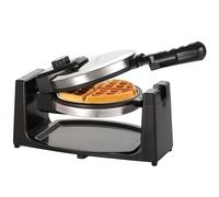 bella Gaufrier belge rotatif classique avec plaques antiadhésives, bac de récupération amovible, contrôle de brunissement réglable et poignées froides au toucher, Acier inoxydable