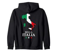 Bella Italia Carte aux Couleurs du Drapeau Sweat à Capuche