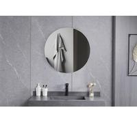 Bella Miroir Miroir - 100cm, Miroir Salle de Bain Rond sans Cadre, Miroir Mural, Design Basique (80)